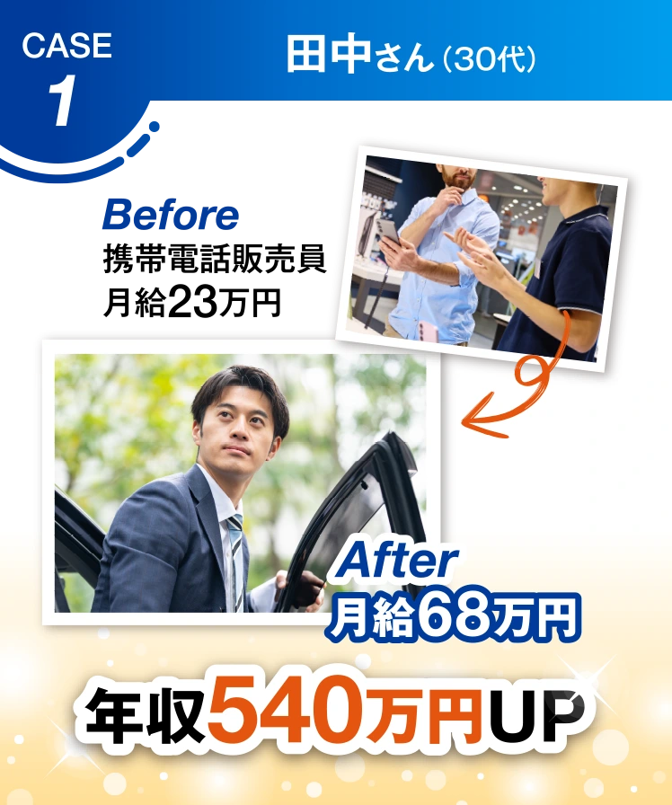 CASE1年収540万円UP
